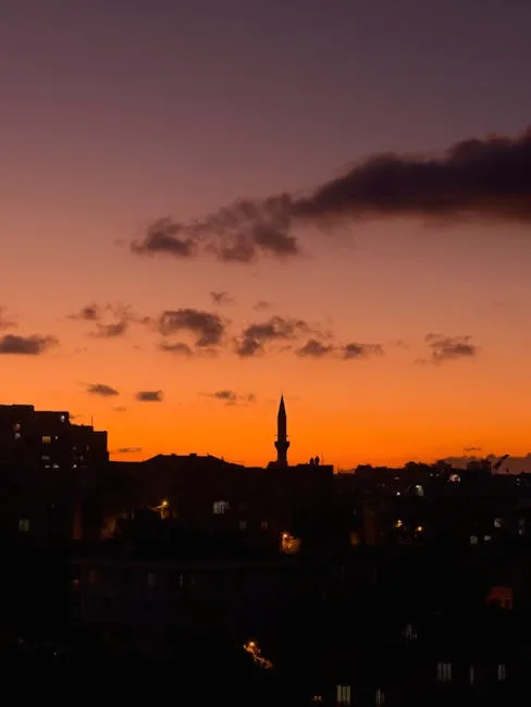 the sun dips
